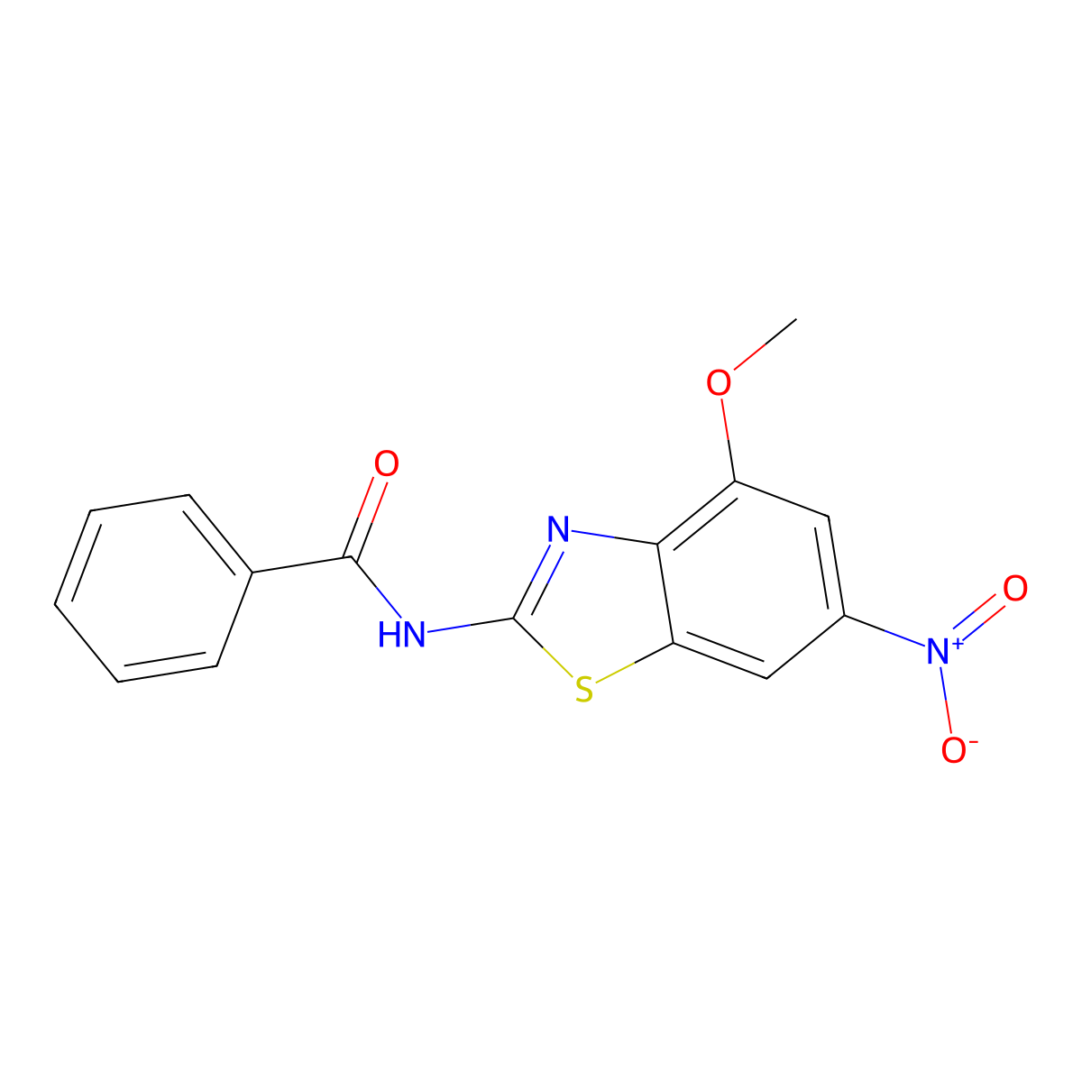 N-(4-methoxy-6-nitro-1,3-benzothiazol-2-yl)benzamide molecular structure, CAS 313404-27-2