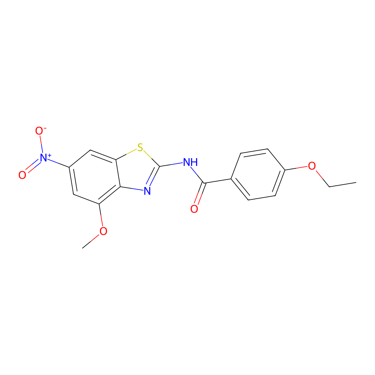 4-ethoxy-N-(4-methoxy-6-nitro-1,3-benzothiazol-2-yl)benzamide molecular structure, CAS 313404-32-9