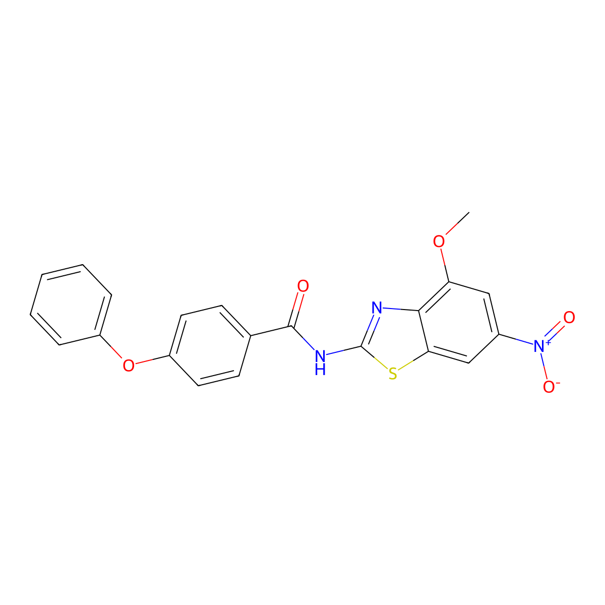N-(4-methoxy-6-nitro-1,3-benzothiazol-2-yl)-4-phenoxybenzamide molecular structure, CAS 313404-33-0