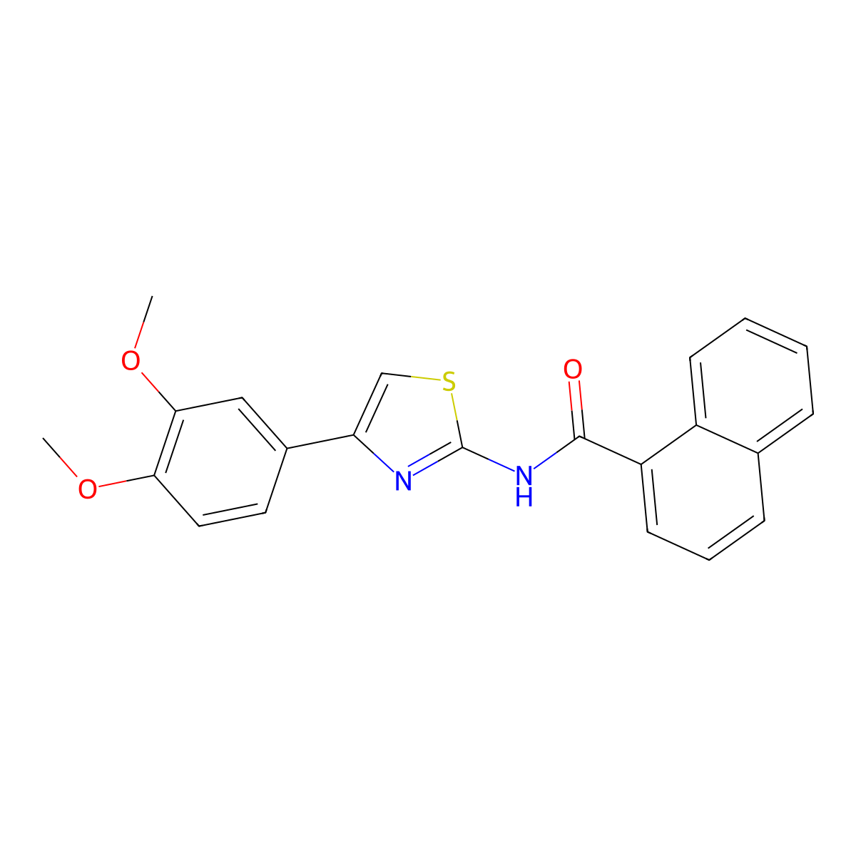 N-[4-(3,4-dimethoxyphenyl)-1,3-thiazol-2-yl]naphthalene-1-carboxamide molecular structure, CAS 313404-54-5