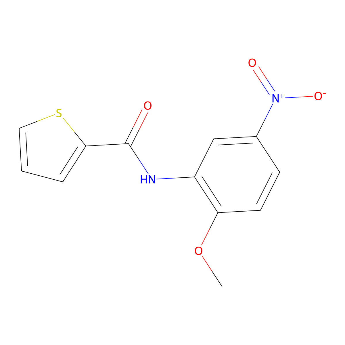 N-(2-methoxy-5-nitrophenyl)thiophene-2-carboxamide molecular structure, CAS 313404-60-3