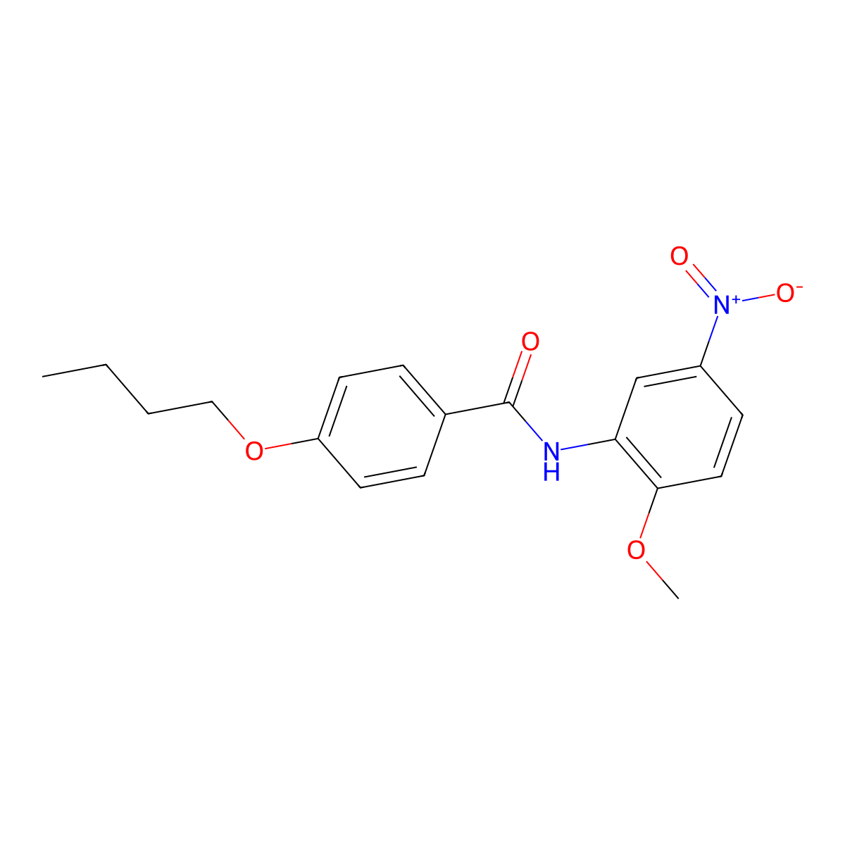 4-butoxy-N-(2-methoxy-5-nitrophenyl)benzamide molecular structure, CAS 313404-61-4
