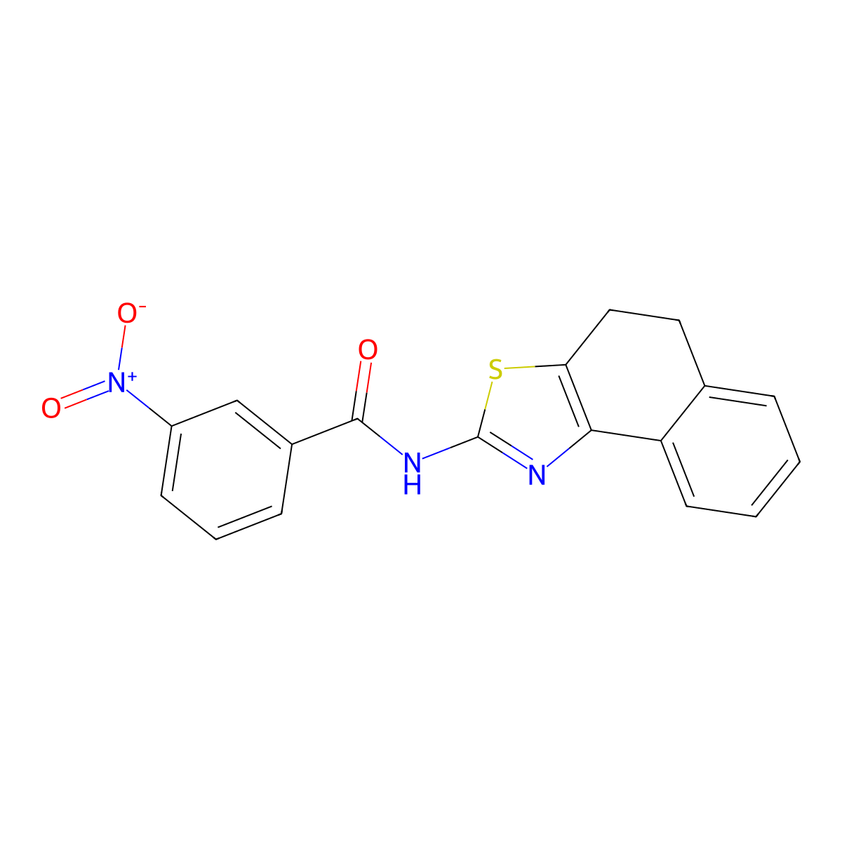 N-{4H,5H-naphtho[1,2-d][1,3]thiazol-2-yl}-3-nitrobenzamide molecular structure, CAS 313404-70-5