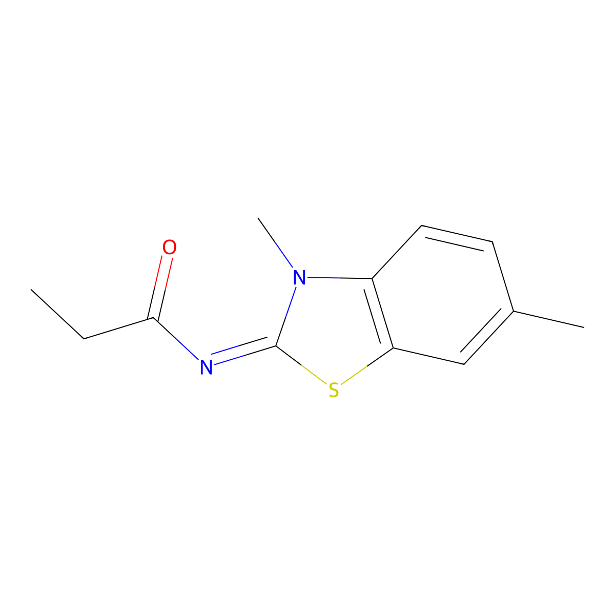 (E)-N-(3,6-dimethylbenzo[d]thiazol-2(3H)-ylidene)propionamide molecular structure, CAS 313404-84-1
