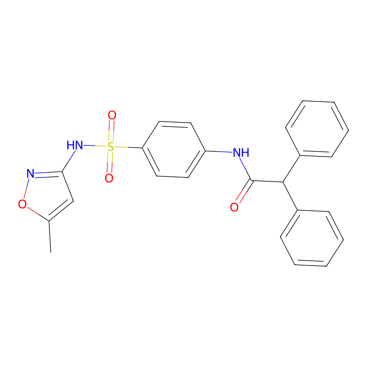 N-(4-{[(5-methyl-3-isoxazolyl)amino]sulfonyl}phenyl)-2,2-diphenylacetamide molecular structure, CAS 313404-94-3