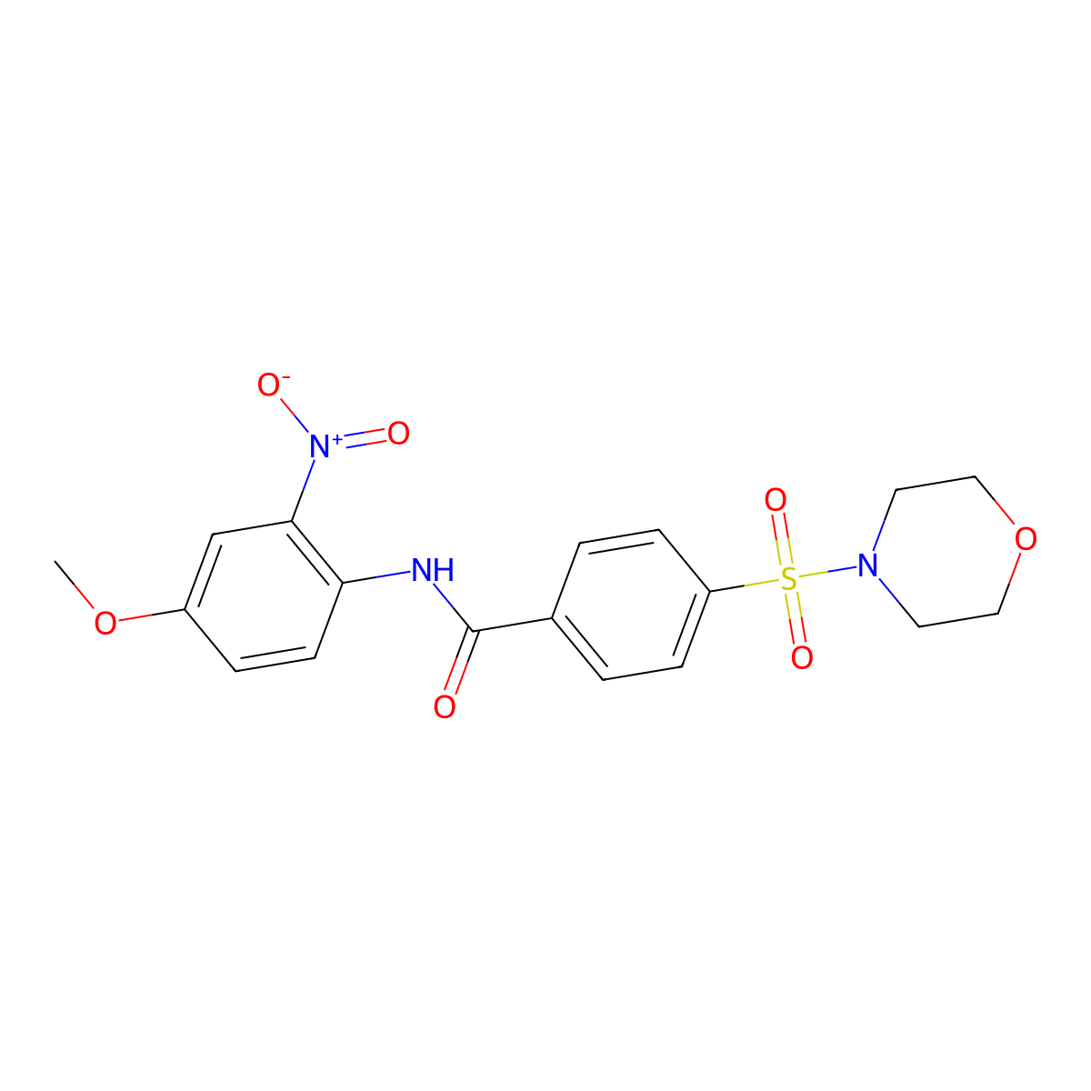 N-(4-methoxy-2-nitrophenyl)-4-(morpholinosulfonyl)benzamide molecular structure, CAS 313404-96-5
