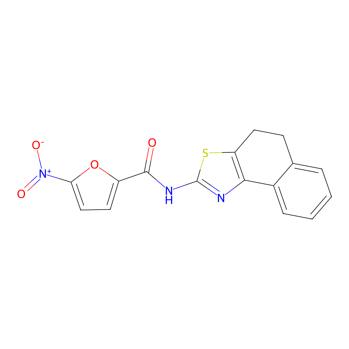 N-(4,5-dihydronaphtho[1,2-d]thiazol-2-yl)-5-nitrofuran-2-carboxamide molecular structure, CAS 313405-08-2