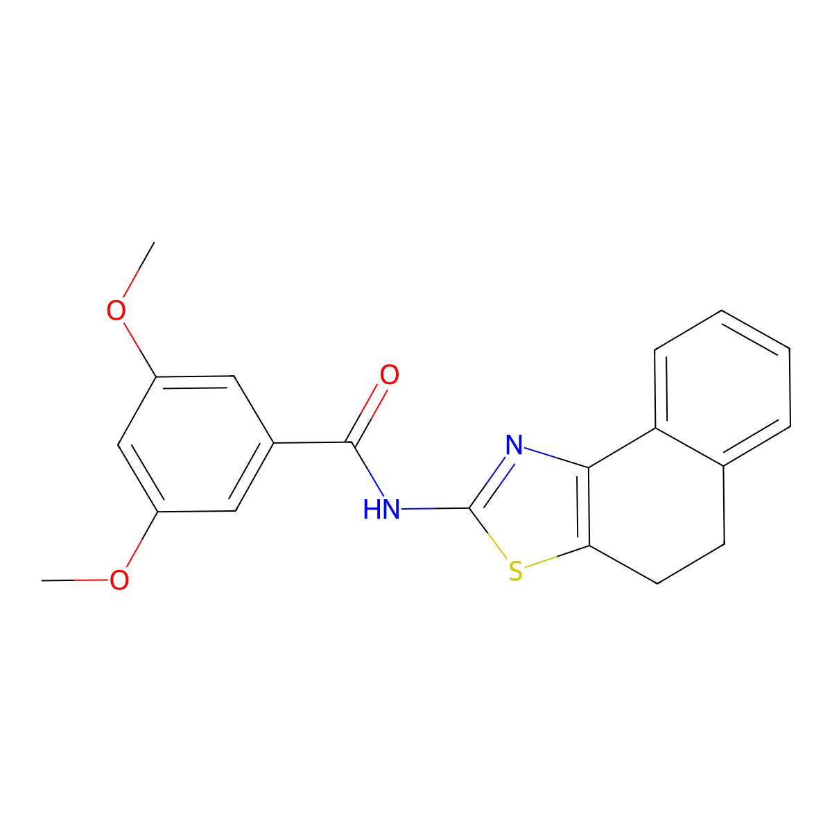 N-(4,5-dihydronaphtho[1,2-d]thiazol-2-yl)-3,5-dimethoxybenzamide molecular structure, CAS 313405-09-3