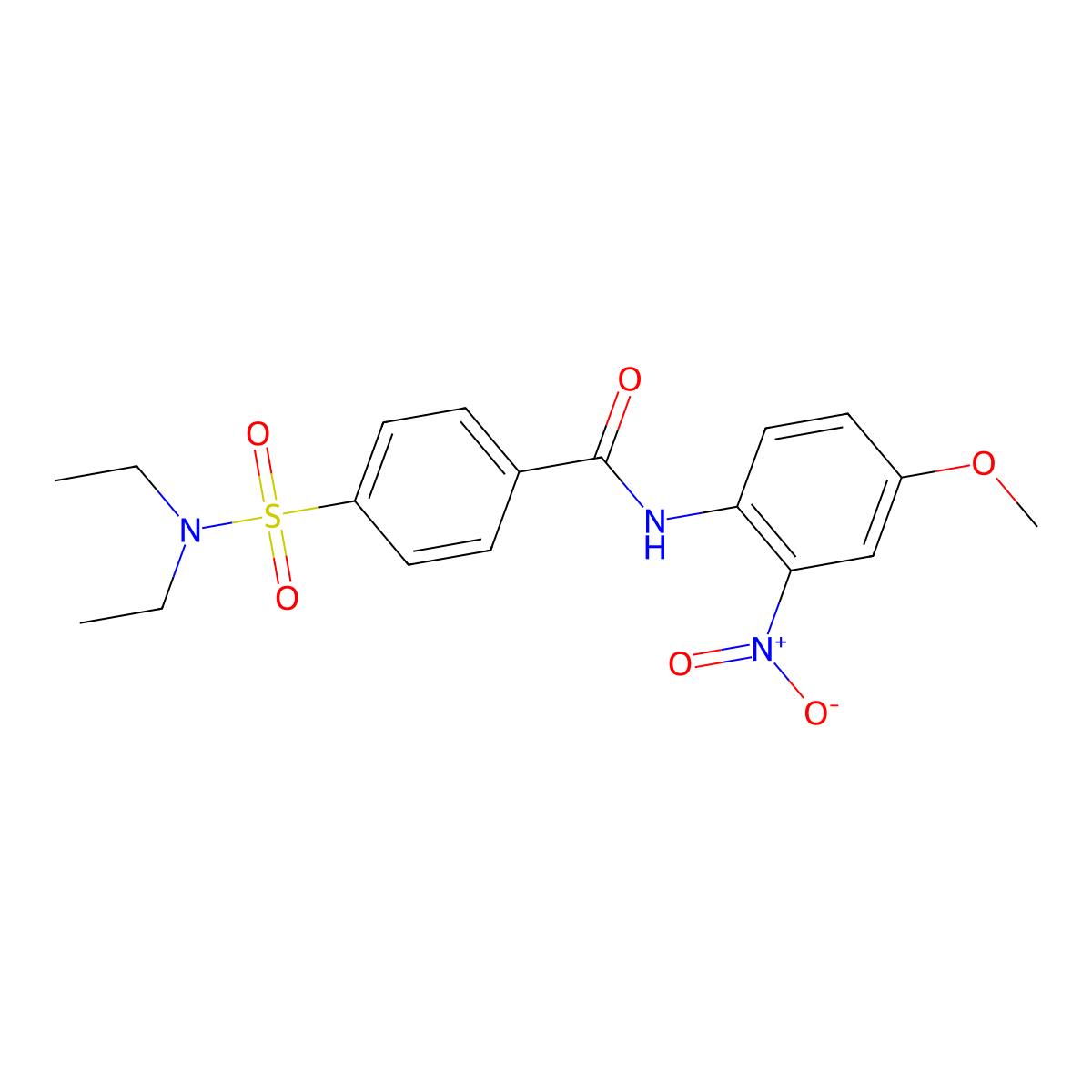 4-(diethylsulfamoyl)-N-(4-methoxy-2-nitrophenyl)benzamide molecular structure, CAS 313405-15-1