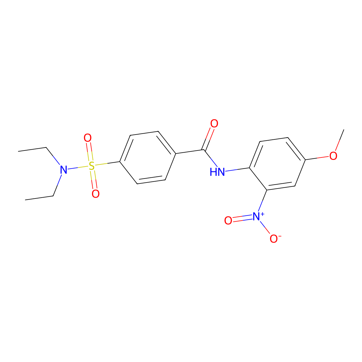 4-(diethylsulfamoyl)-N-(4-methoxy-2-nitrophenyl)benzamide molecular structure, CAS 313405-15-1