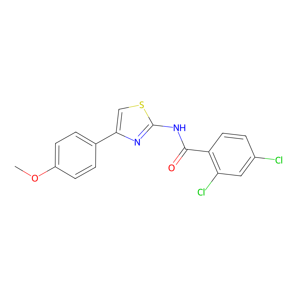 2,4-dichloro-N-[4-(4-methoxyphenyl)-1,3-thiazol-2-yl]benzamide molecular structure, CAS 313405-22-0