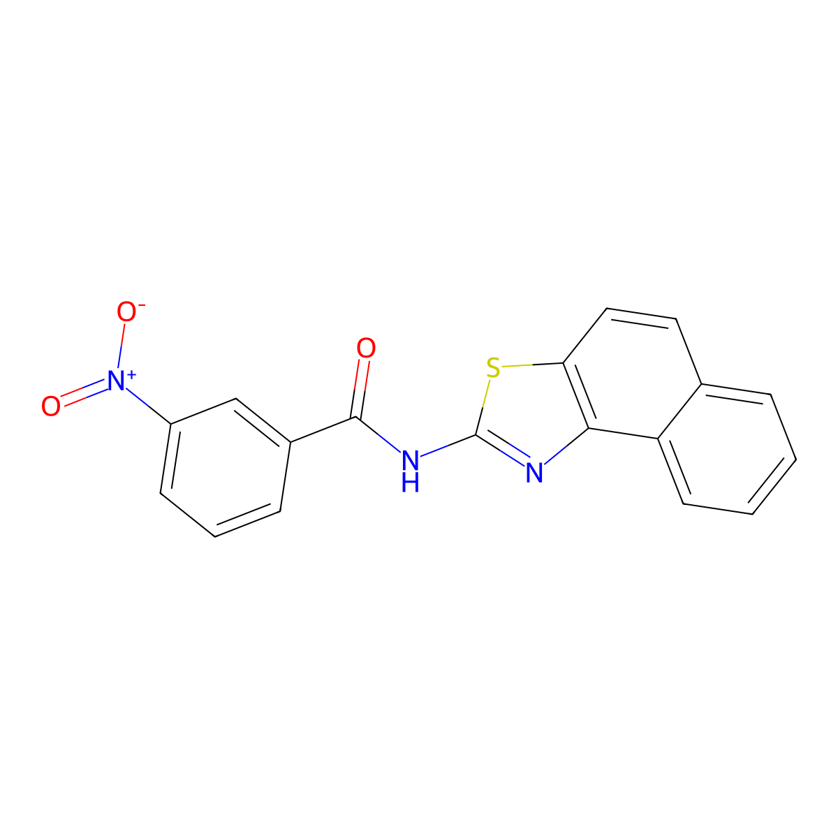 N-(naphtho[1,2-d]thiazol-2-yl)-3-nitrobenzamide molecular structure, CAS 313405-24-2