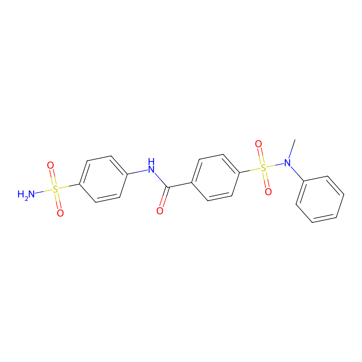 4-[methyl(phenyl)sulfamoyl]-N-(4-sulfamoylphenyl)benzamide molecular structure, CAS 313405-35-5