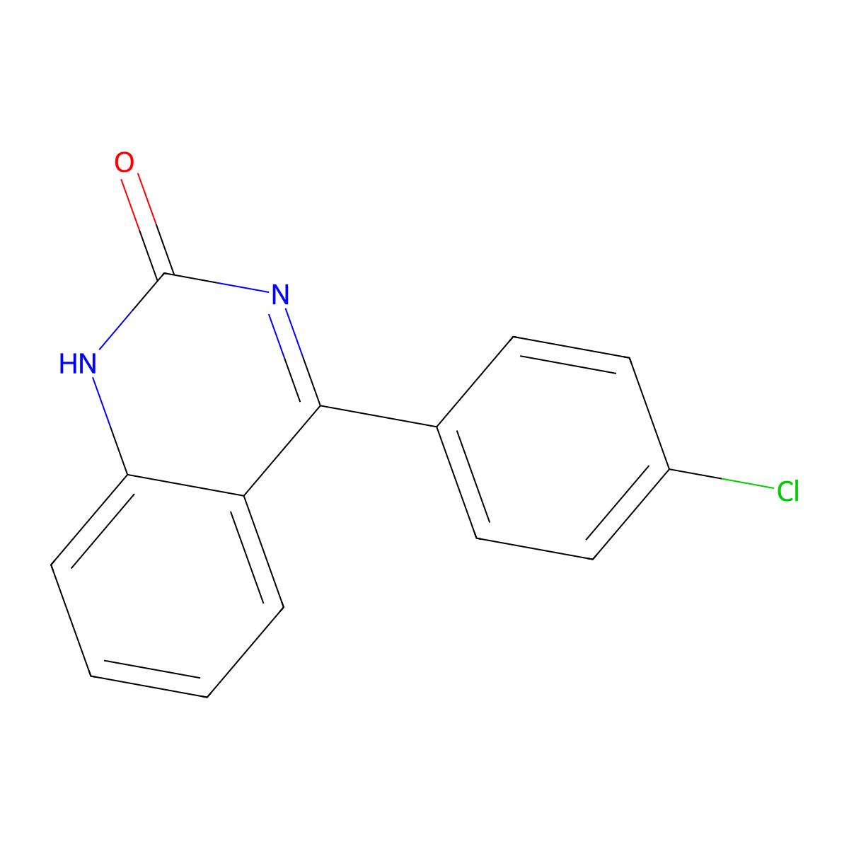 4-(4-Chlorophenyl)quinazolin-2-ol molecular structure, CAS 313405-41-3