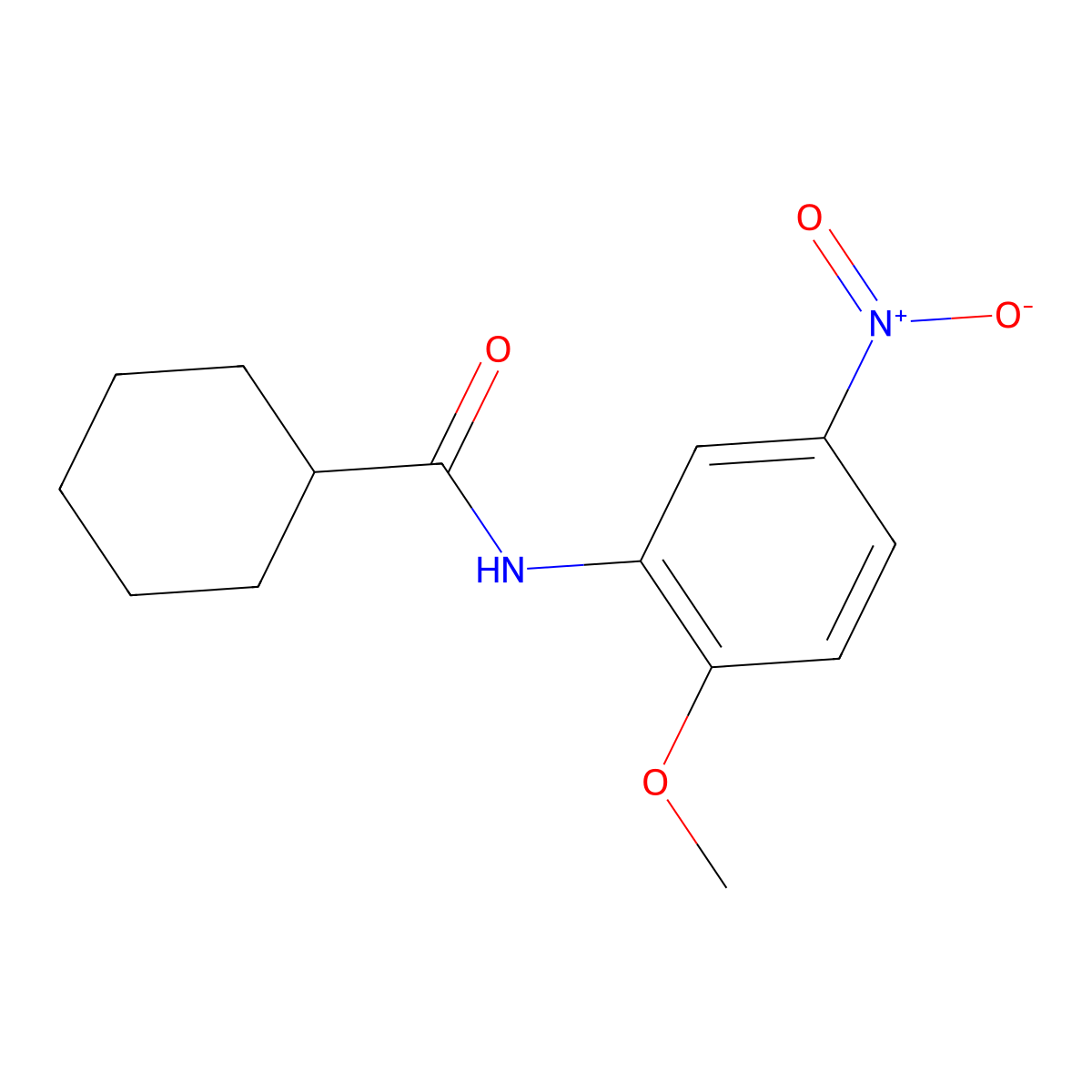 N-(2-methoxy-5-nitrophenyl)cyclohexanecarboxamide molecular structure, CAS 313405-81-1