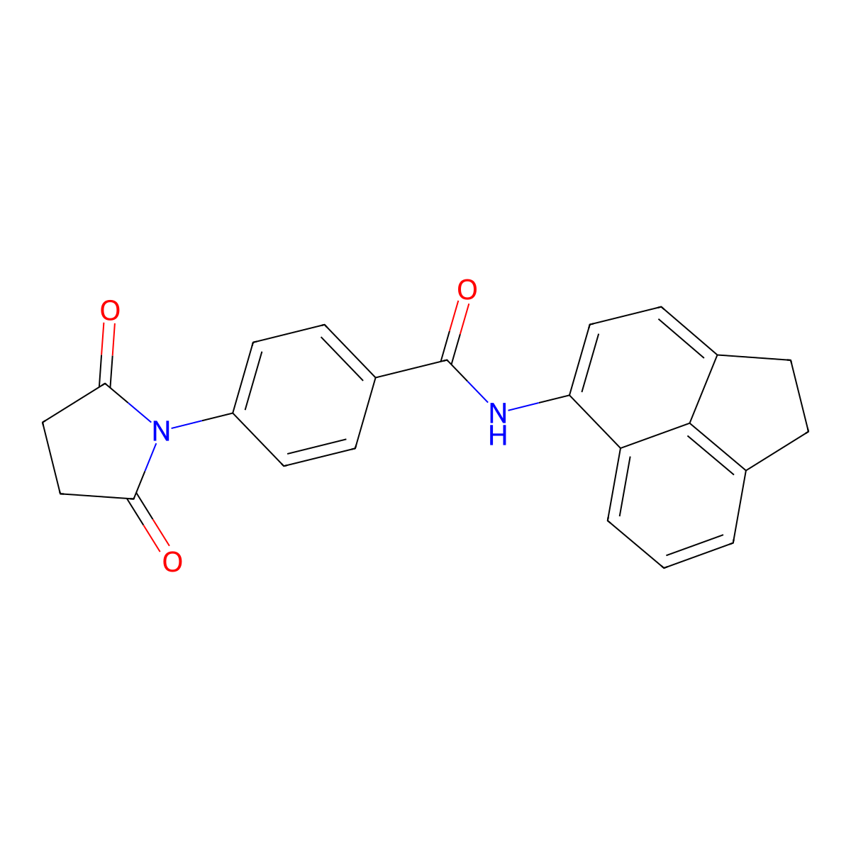 N-(1,2-dihydroacenaphthylen-5-yl)-4-(2,5-dioxopyrrolidin-1-yl)benzamide molecular structure, CAS 313405-95-7