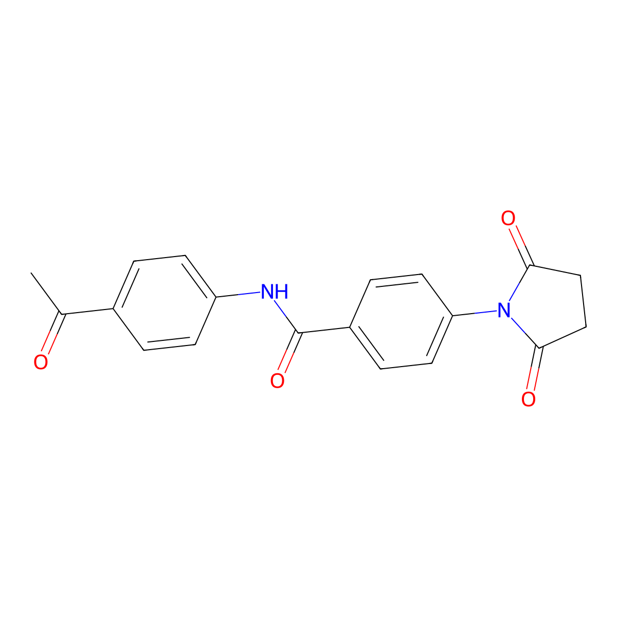 N-(4-acetylphenyl)-4-(2,5-dioxopyrrolidin-1-yl)benzamide molecular structure, CAS 313405-96-8