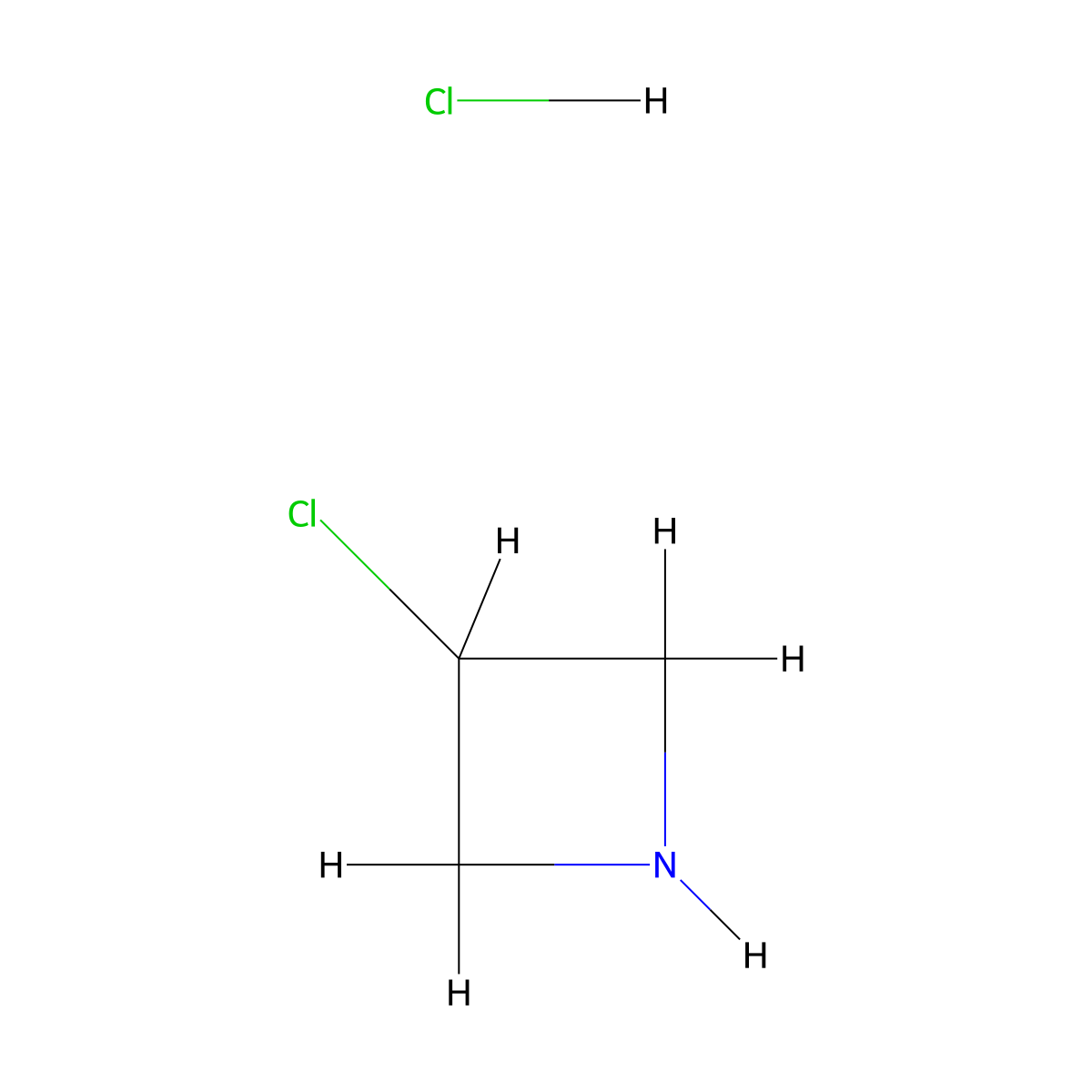 3-Chloroazetidine hydrochloride molecular structure, CAS 313468-63-2