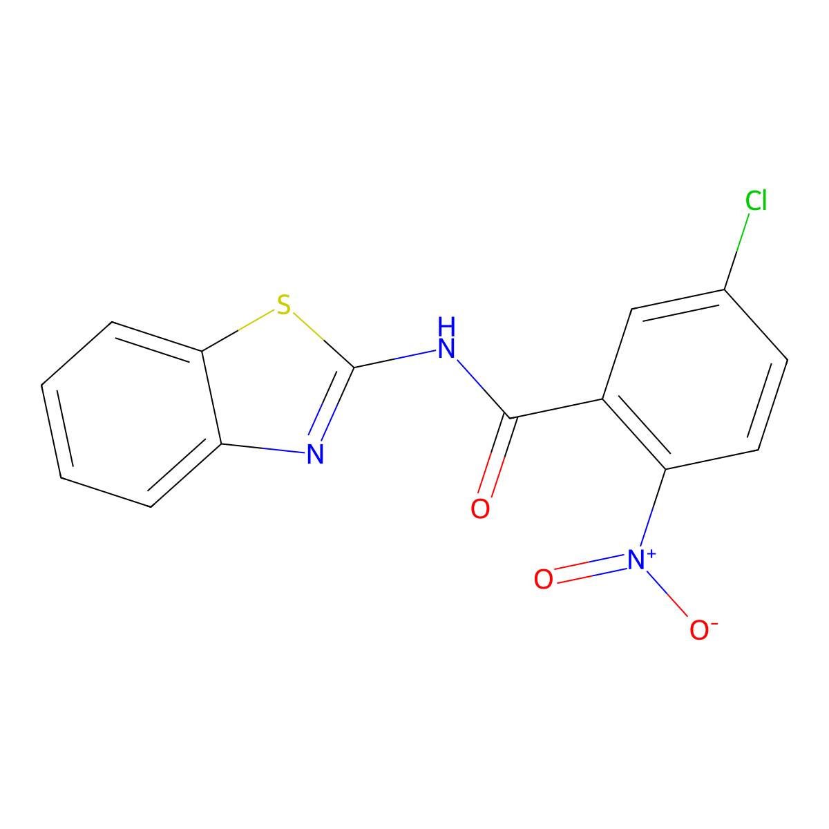 N-(1,3-benzothiazol-2-yl)-5-chloro-2-nitrobenzamide molecular structure, CAS 313469-36-2