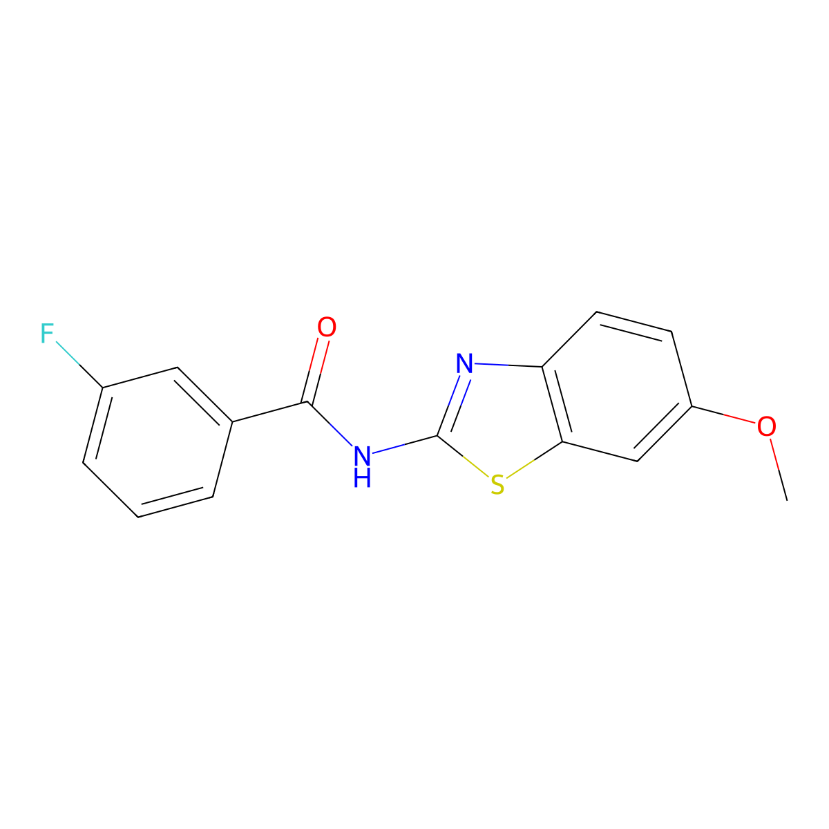 3-fluoro-N-(6-methoxy-1,3-benzothiazol-2-yl)benzamide molecular structure, CAS 313469-41-9