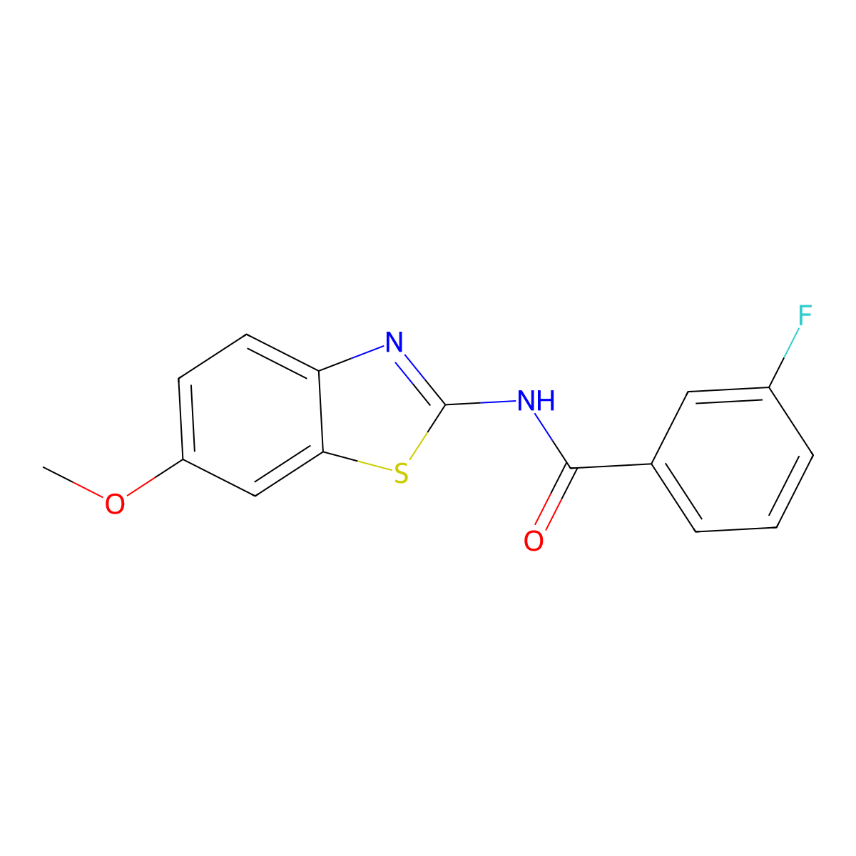 3-fluoro-N-(6-methoxy-1,3-benzothiazol-2-yl)benzamide molecular structure, CAS 313469-41-9