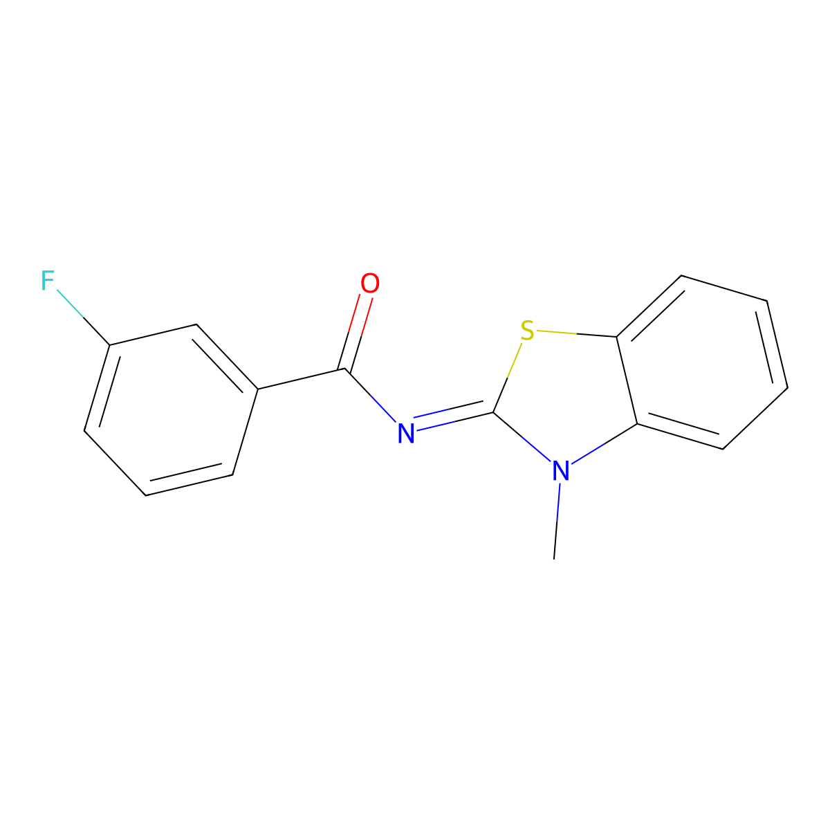 (E)-3-fluoro-N-(3-methylbenzo[d]thiazol-2(3H)-ylidene)benzamide molecular structure, CAS 313469-45-3