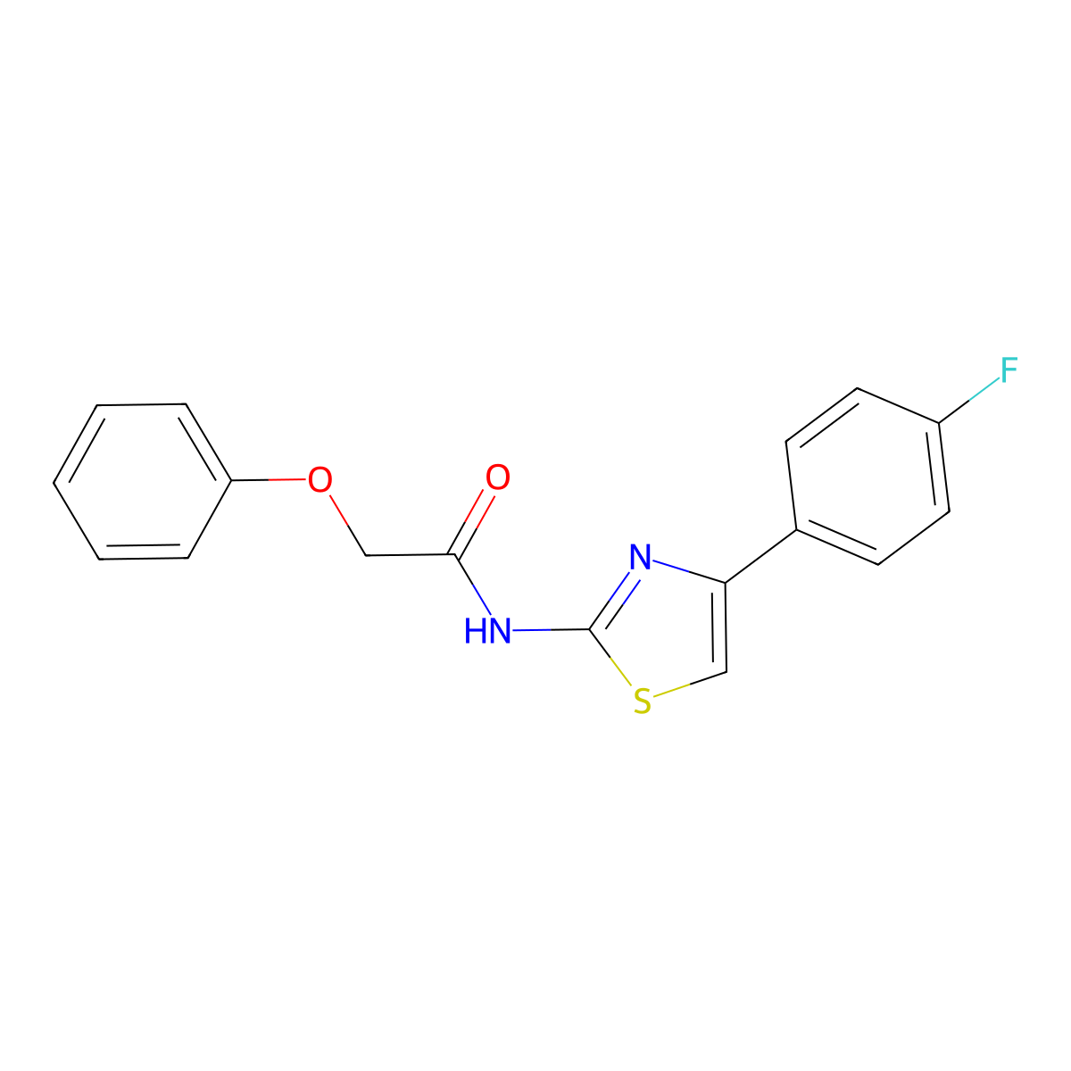 N-[4-(4-fluorophenyl)-1,3-thiazol-2-yl]-2-phenoxyacetamide molecular structure, CAS 313469-61-3