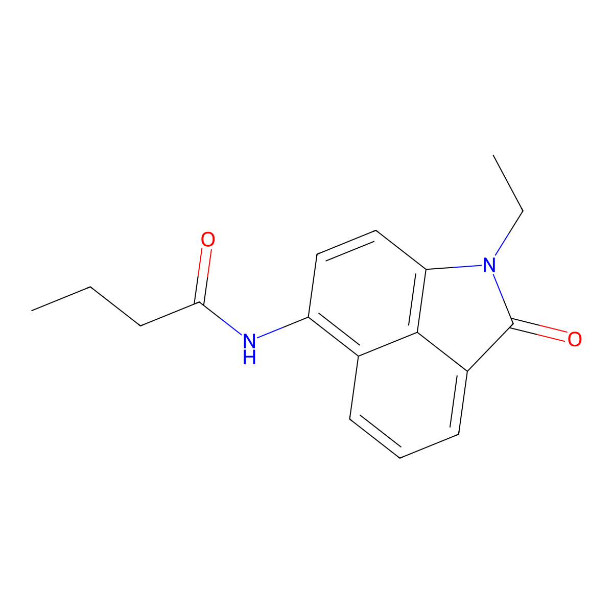 N-(1-ethyl-2-oxo-1,2-dihydrobenzo[cd]indol-6-yl)butyramide molecular structure, CAS 313469-67-9