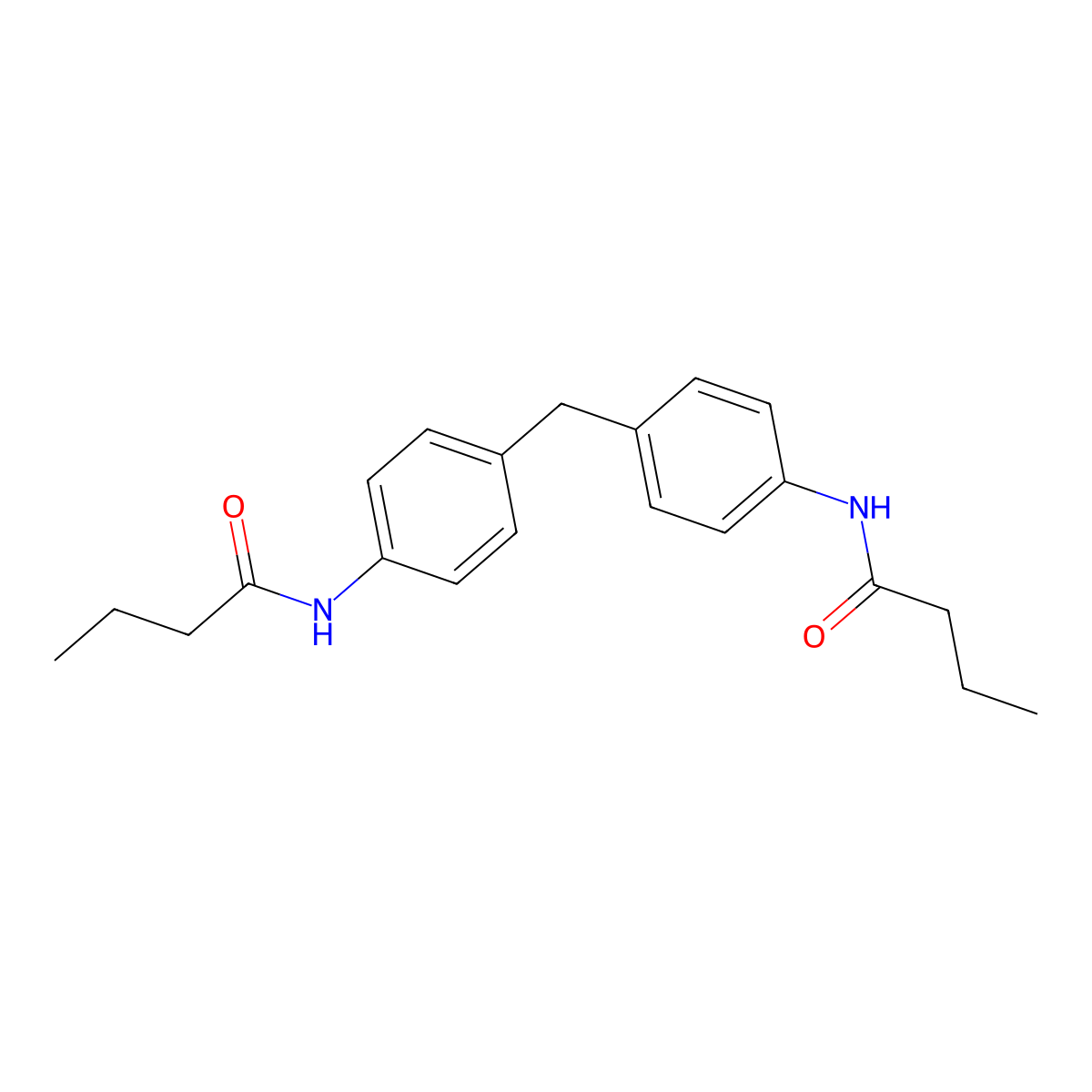 N-[4-[[4-(butanoylamino)phenyl]methyl]phenyl]butanamide molecular structure, CAS 313469-68-0