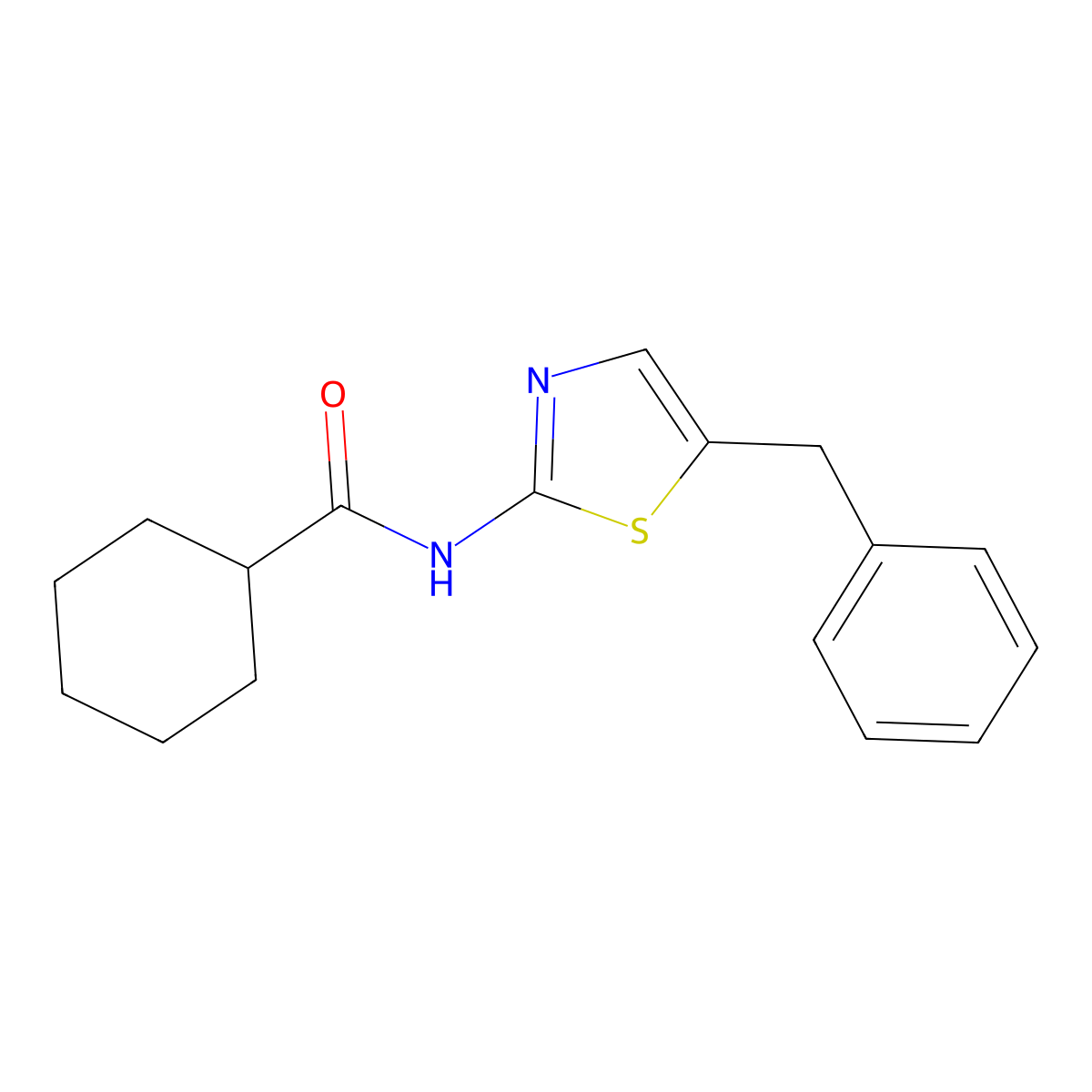 N-(5-benzyl-1,3-thiazol-2-yl)cyclohexanecarboxamide molecular structure, CAS 313469-88-4