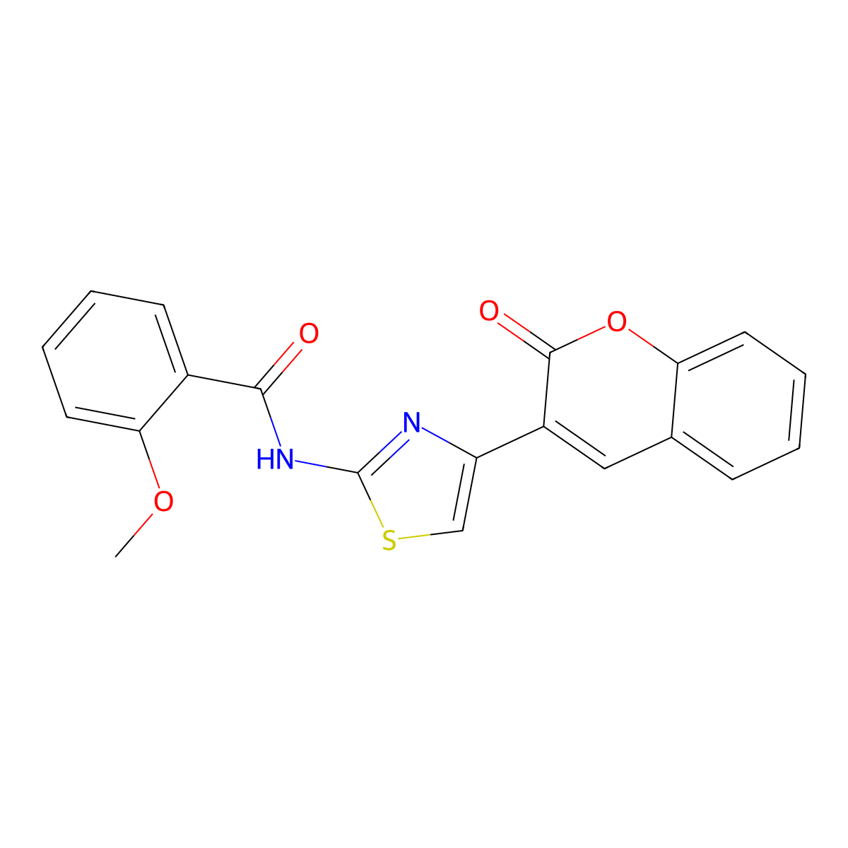 2-methoxy-N-[4-(2-oxo-2H-chromen-3-yl)-1,3-thiazol-2-yl]benzamide molecular structure, CAS 313470-00-7