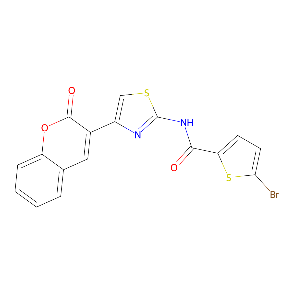 5-bromo-N-[4-(2-oxochromen-3-yl)-1,3-thiazol-2-yl]thiophene-2-carboxamide molecular structure, CAS 313470-08-5