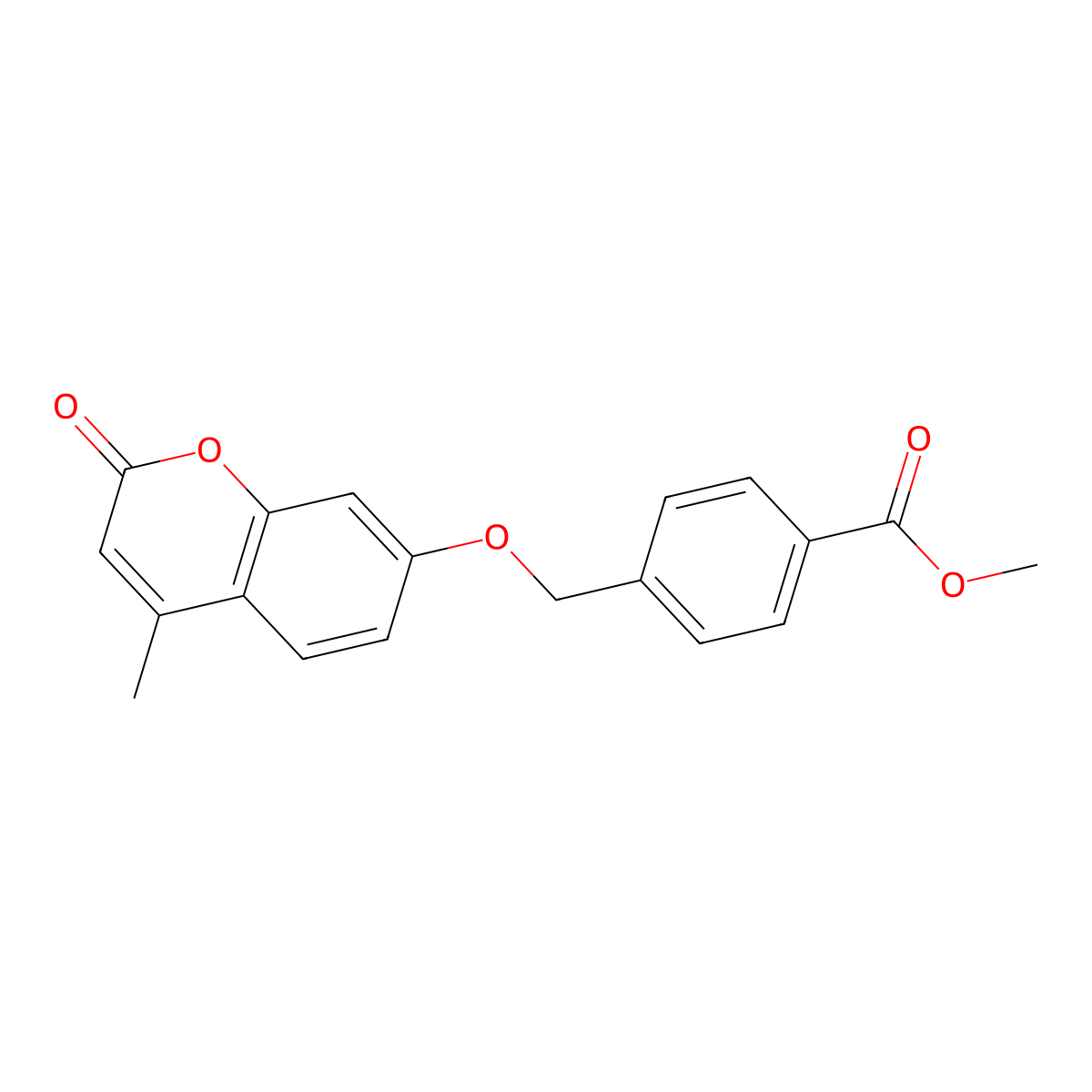 methyl 4-{[(4-methyl-2-oxo-2H-chromen-7-yl)oxy]methyl}benzoate molecular structure, CAS 313470-94-9