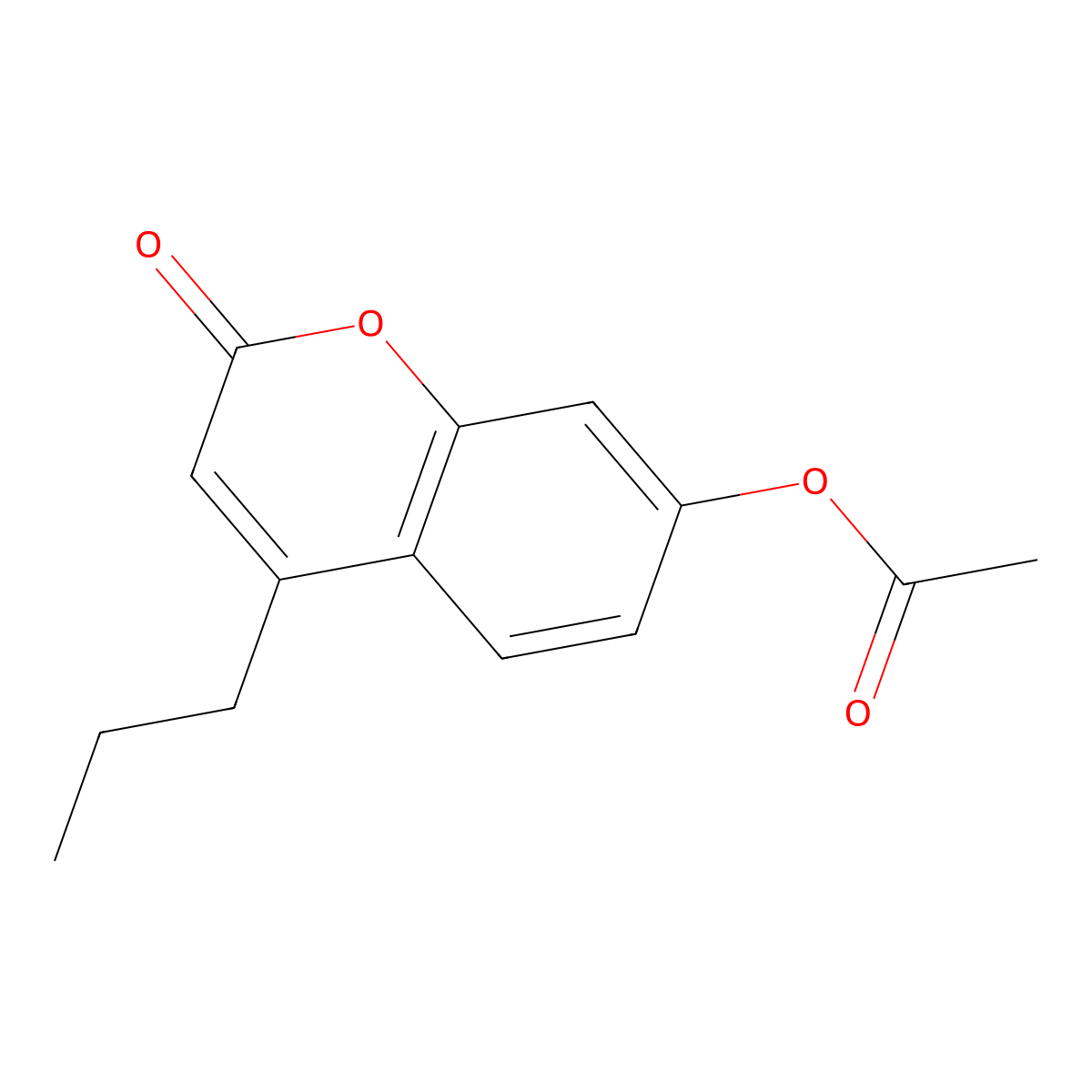 2-oxo-4-propyl-2H-chromen-7-yl acetate molecular structure, CAS 313470-98-3