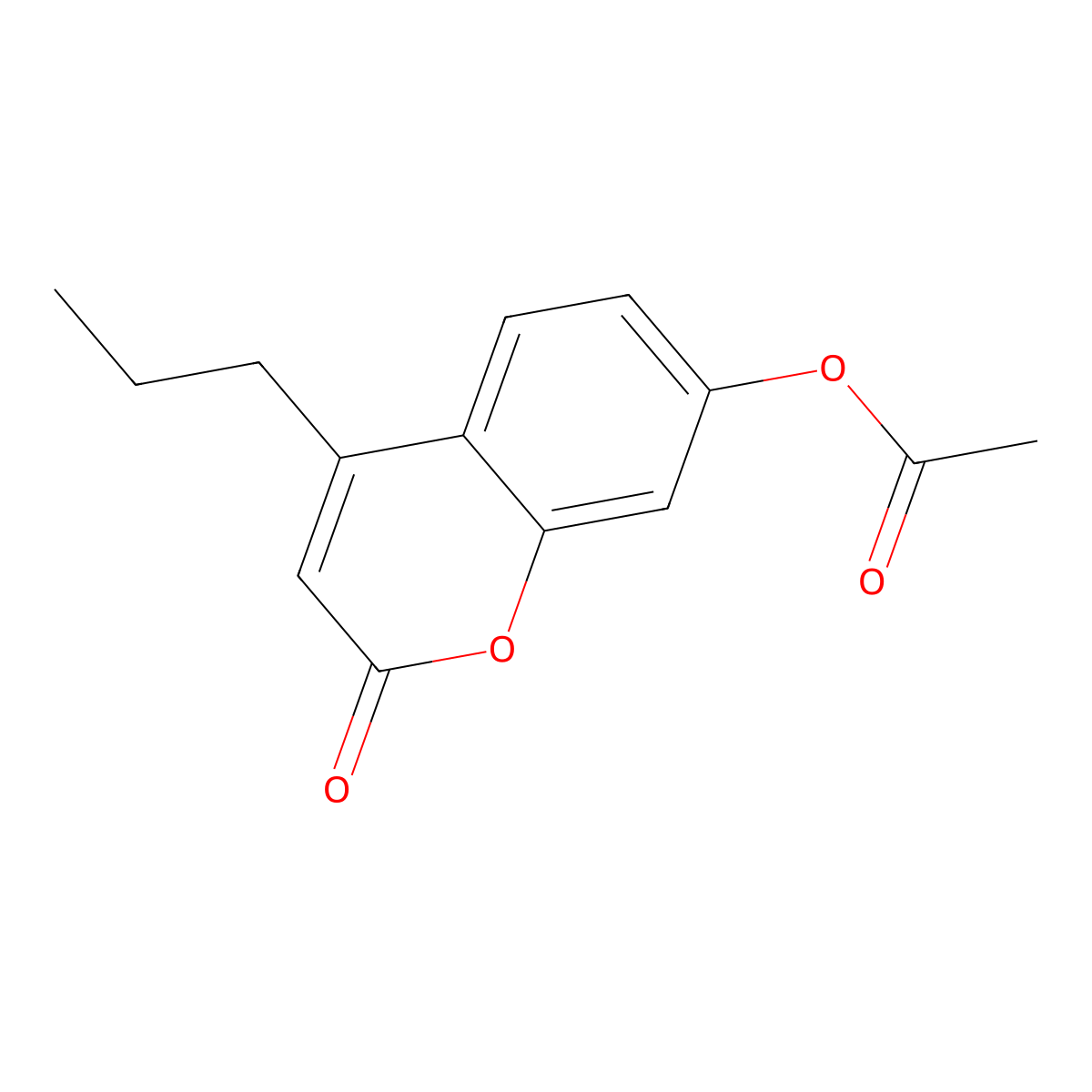 2-oxo-4-propyl-2H-chromen-7-yl acetate molecular structure, CAS 313470-98-3