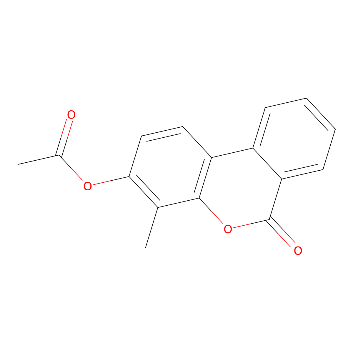 4-methyl-6-oxo-6H-benzo[c]chromen-3-yl acetate molecular structure, CAS 313471-09-9