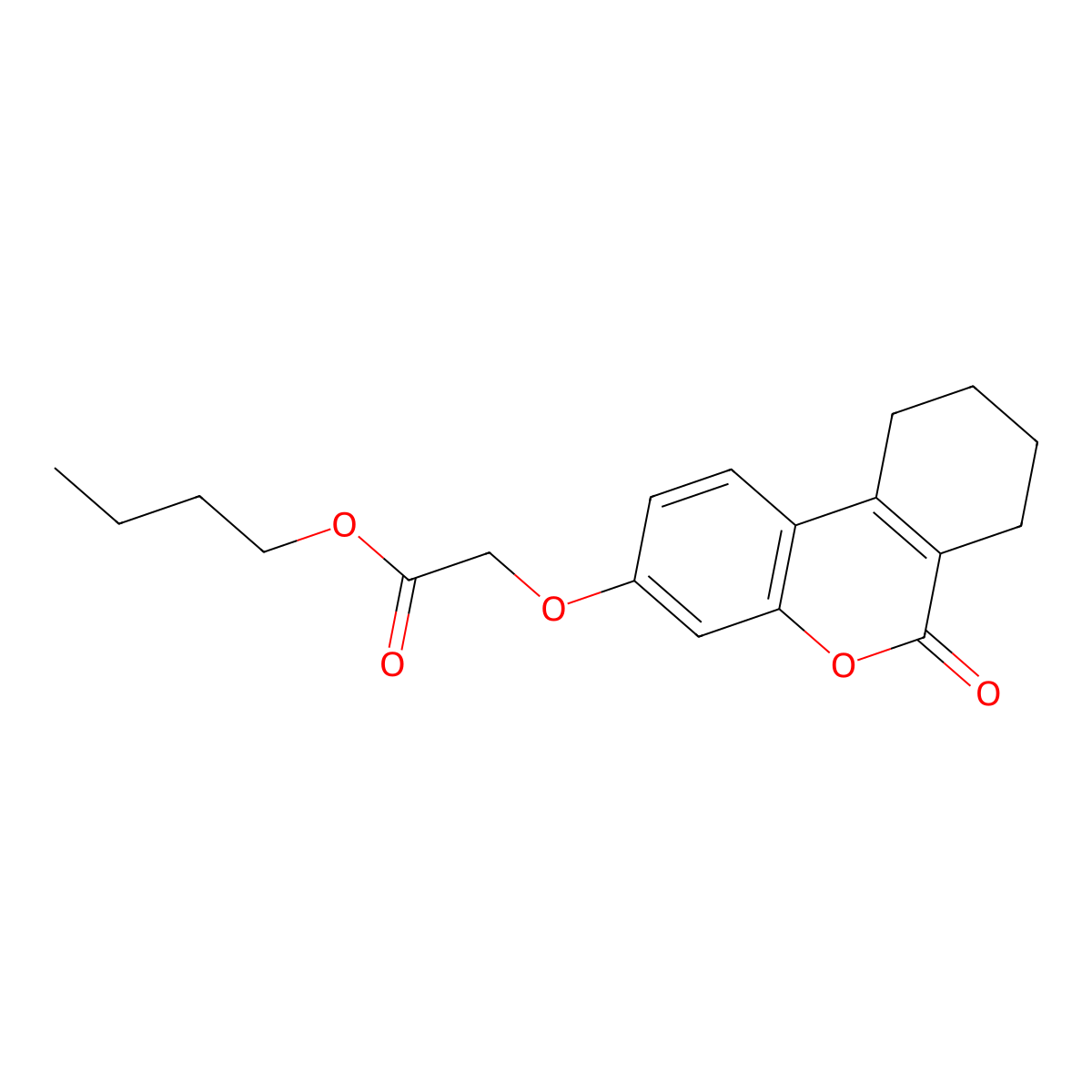 Butyl 2-[(6-oxo-7,8,9,10-tetrahydrobenzo[c]chromen-3-yl)oxy]acetate molecular structure, CAS 313471-12-4