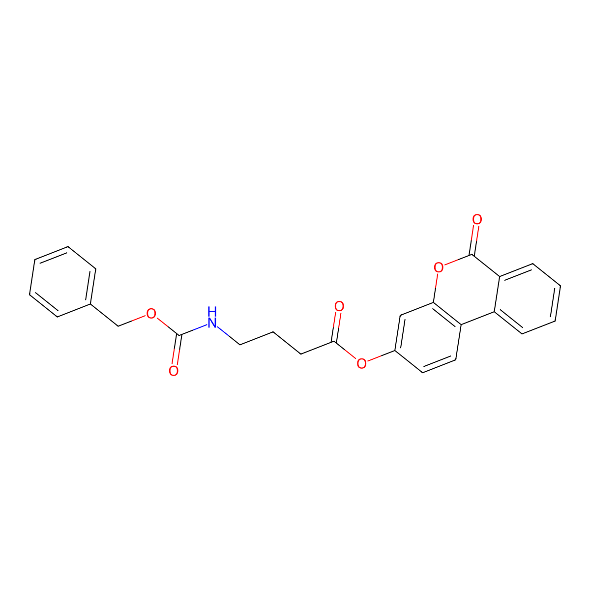 6-oxo-6H-benzo[c]chromen-3-yl 4-{[(benzyloxy)carbonyl]amino}butanoate molecular structure, CAS 313471-30-6