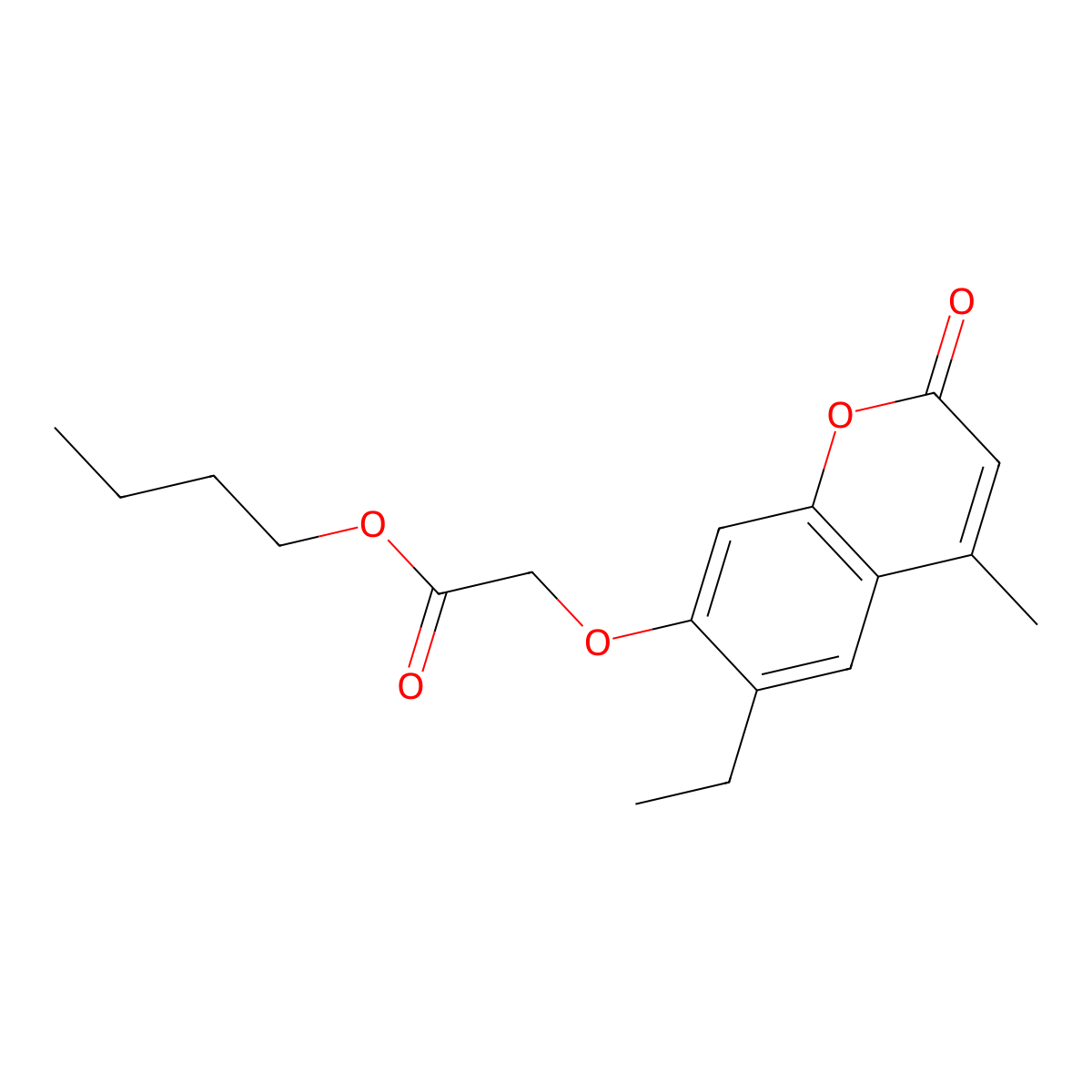 butyl [(6-ethyl-4-methyl-2-oxo-2H-chromen-7-yl)oxy]acetate molecular structure, CAS 313471-46-4