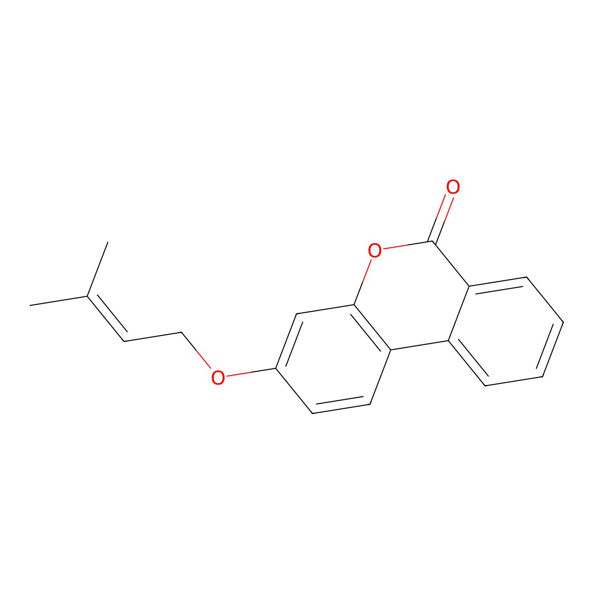 3-[(3-methyl-2-butenyl)oxy]-6H-benzo[c]chromen-6-one molecular structure, CAS 313471-47-5