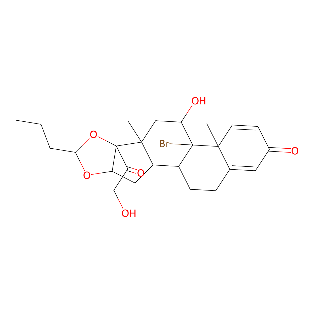 9alpha-Bromobudesonide molecular structure, CAS 313474-59-8