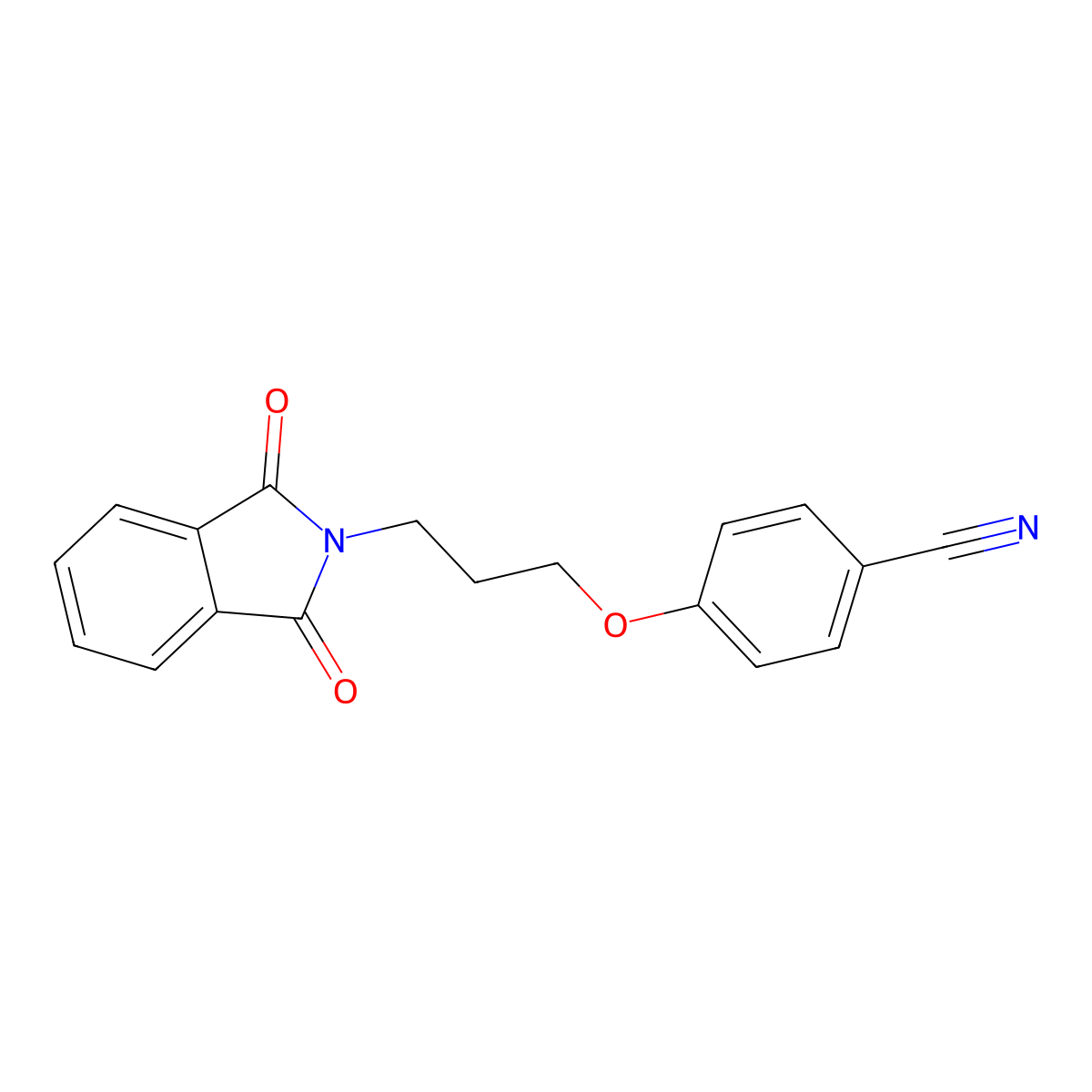 4-(3-(1,3-Dioxoisoindolin-2-yl)propoxy)benzonitrile molecular structure, CAS 313476-81-2