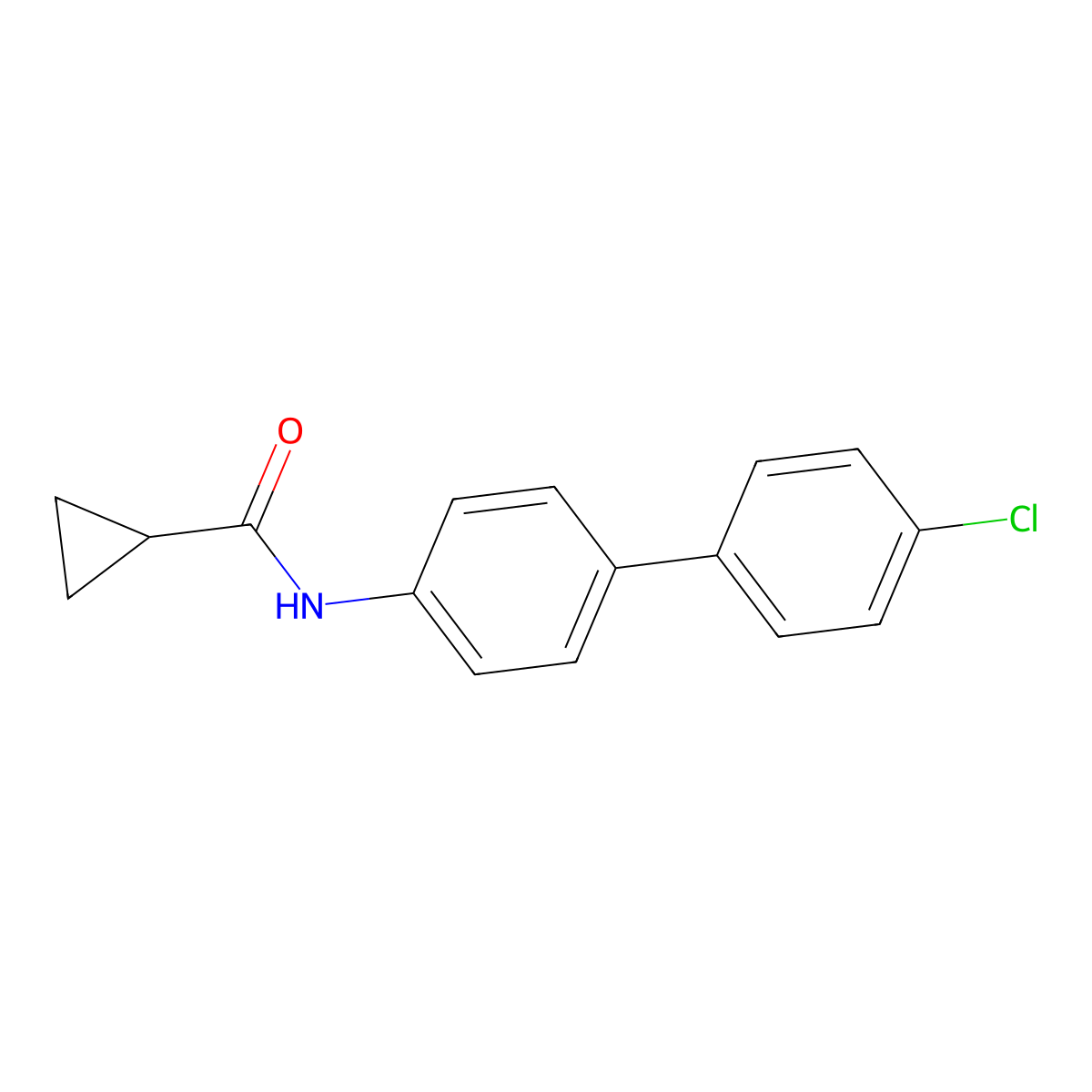 N-(4'-chlorobiphenyl-4-yl)cyclopropanecarboxamide molecular structure, CAS 313479-92-4
