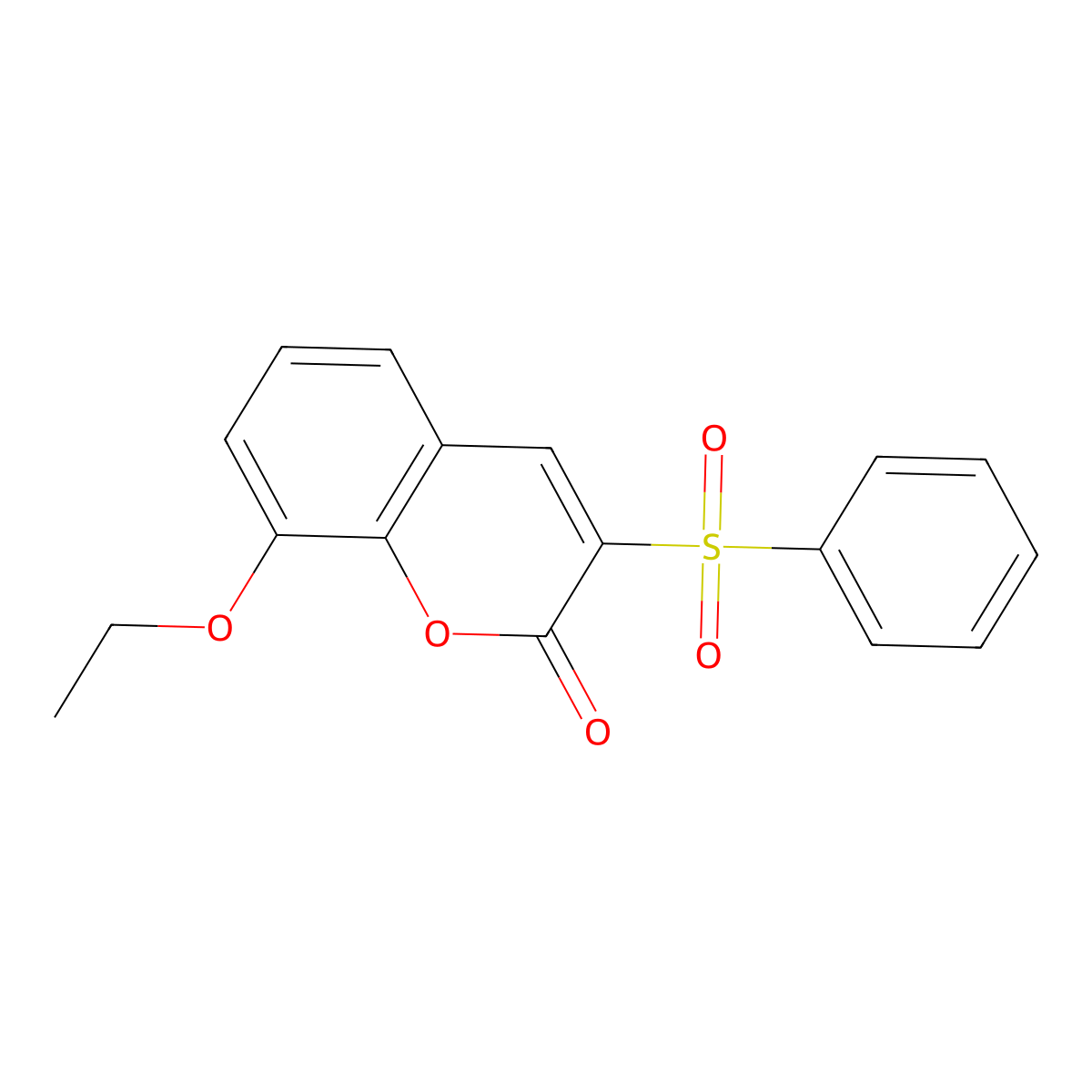 3-(benzenesulfonyl)-8-ethoxy-2H-chromen-2-one molecular structure, CAS 313479-96-8