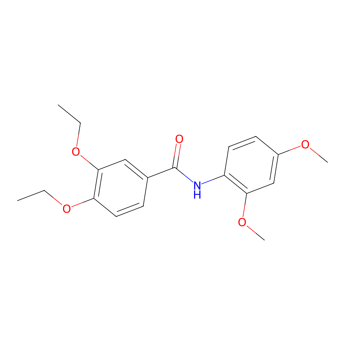 N-(2,4-dimethoxyphenyl)-3,4-diethoxybenzamide molecular structure, CAS 313480-33-0