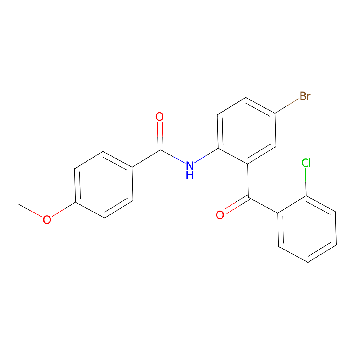N-[4-bromo-2-(2-chlorobenzoyl)phenyl]-4-methoxybenzamide molecular structure, CAS 313480-80-7