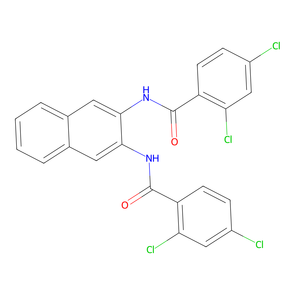 2,4-Dichloro-N-[3-(2,4-dichlorobenzamido)naphthalen-2-YL]benzamide molecular structure, CAS 313480-88-5