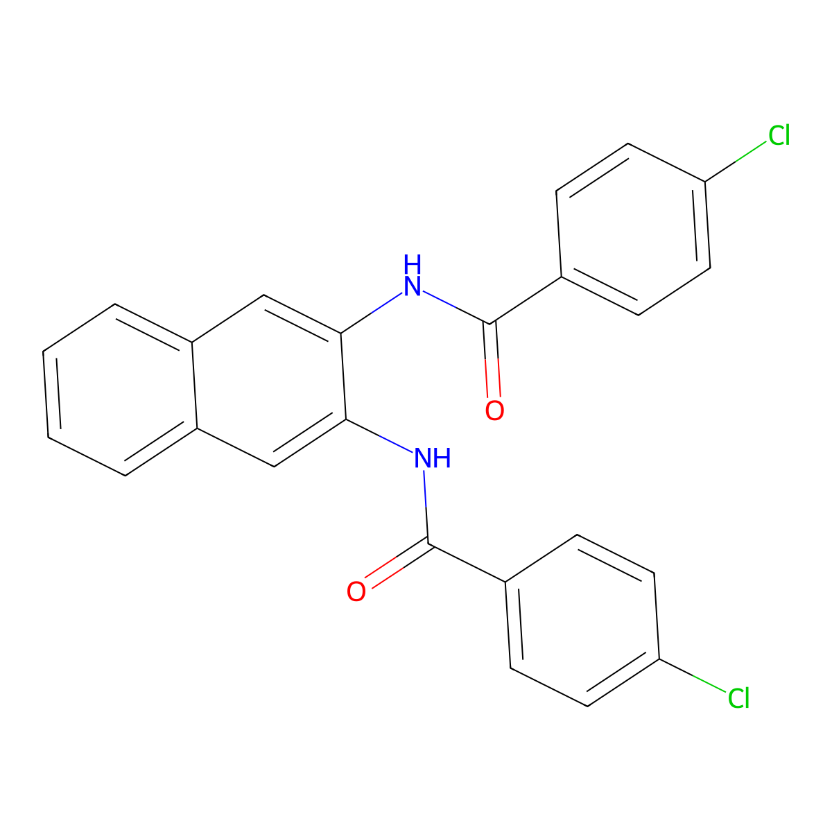 4-Chloro-N-[3-(4-chlorobenzamido)naphthalen-2-YL]benzamide molecular structure, CAS 313480-89-6