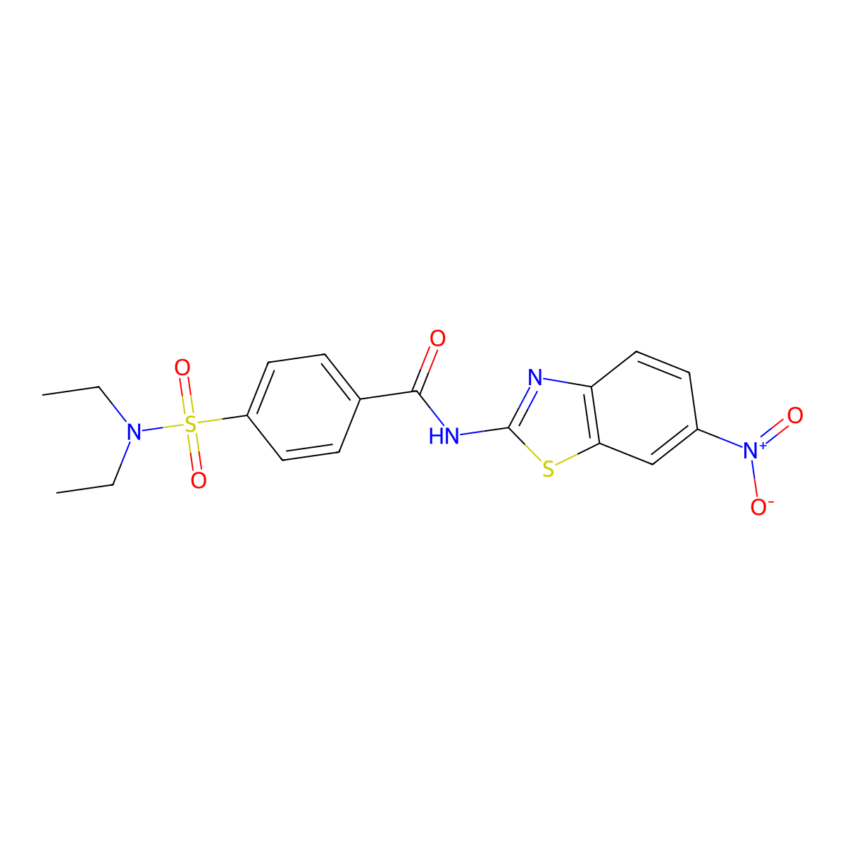 4-(diethylsulfamoyl)-N-(6-nitro-1,3-benzothiazol-2-yl)benzamide molecular structure, CAS 313480-94-3