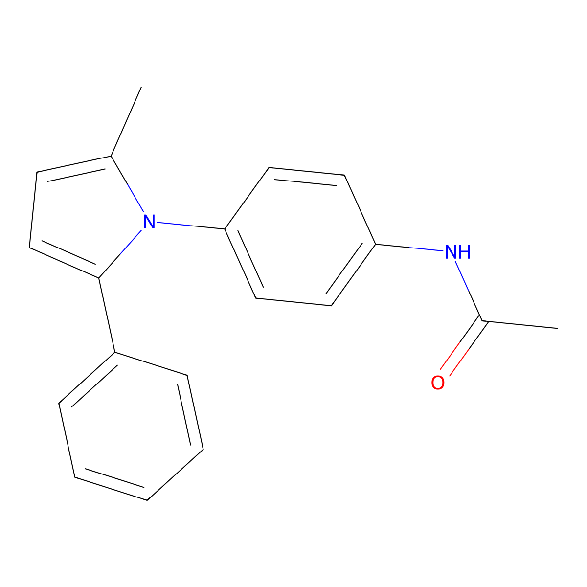 N-[4-(2-methyl-5-phenyl-1H-pyrrol-1-yl)phenyl]acetamide molecular structure, CAS 313483-18-0